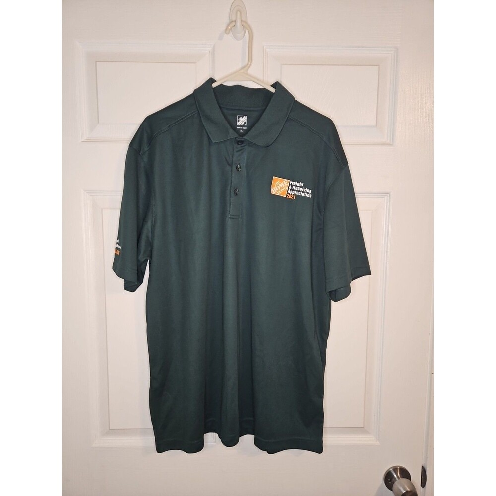 Home Depot Polo Shirt Official Employee Uniform Size XL Green Freight & Receivin